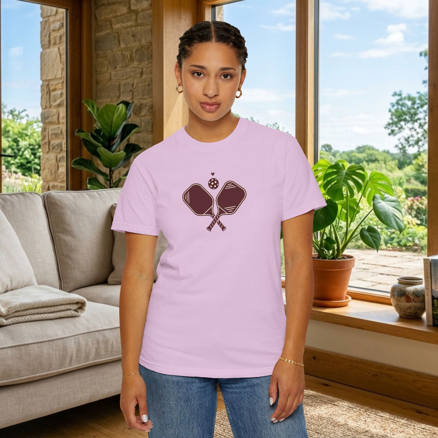 Pickleball Heart Icon Tee Pickler Love Minimalist Graphic Unisex Shirt