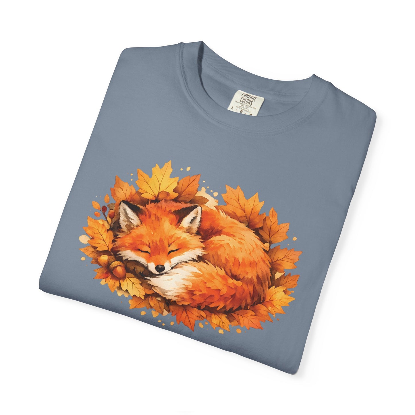 Sleeping Fox Watercolor Graphic Tee | Cozy Woodland Animal Shirt | Nature Lover Gift