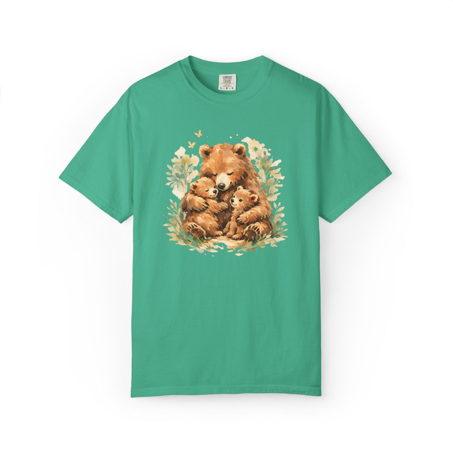Mother Bear and Cubs Watercolor Tee | Wildlife Art Shirt | Mother Nature Gift | Unisex