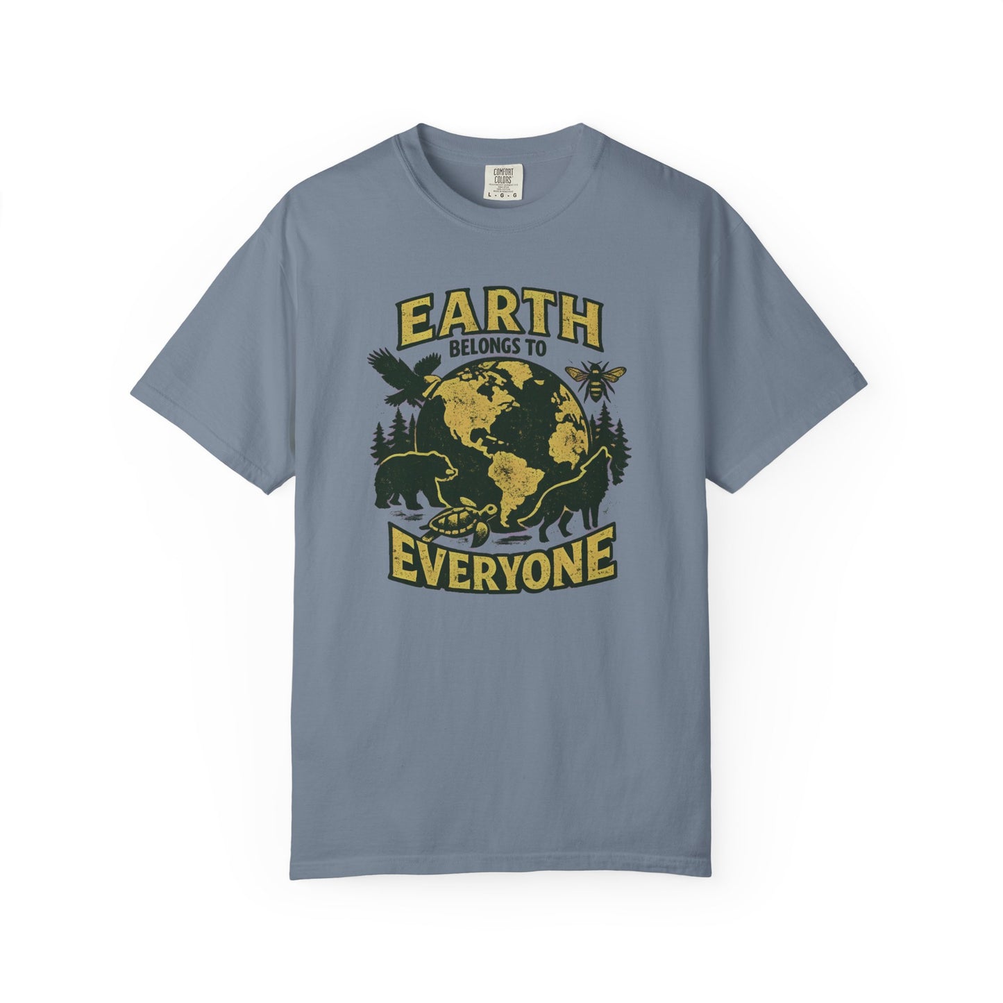 Earth Belongs to Everyone Earth Day Tee | Conservation Art Shirt | Wildlife Gift