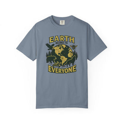 Earth Belongs to Everyone Earth Day Tee | Conservation Art Shirt | Wildlife Gift