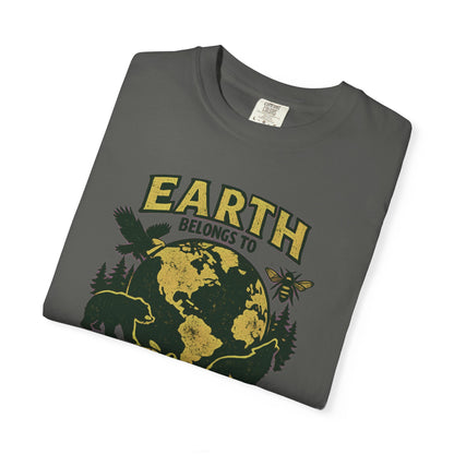 Earth Belongs to Everyone Earth Day Tee | Conservation Art Shirt | Wildlife Gift