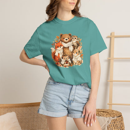 Woodland Friends Watercolor Tee | Forest Animal Gift Shirt | Wildlife Art | Nature Lover