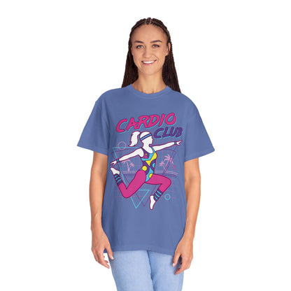 Cardio Club Retro 80s Grid Aerobics Graphic Tee | Vintage Gym Shirt Women