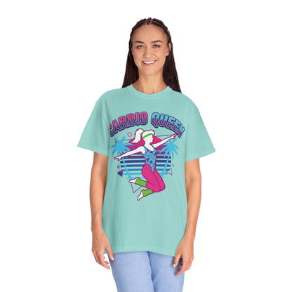 Cardio Queen Retro 80s Aerobics Graphic Tee | Vintage Workout Shirt Women