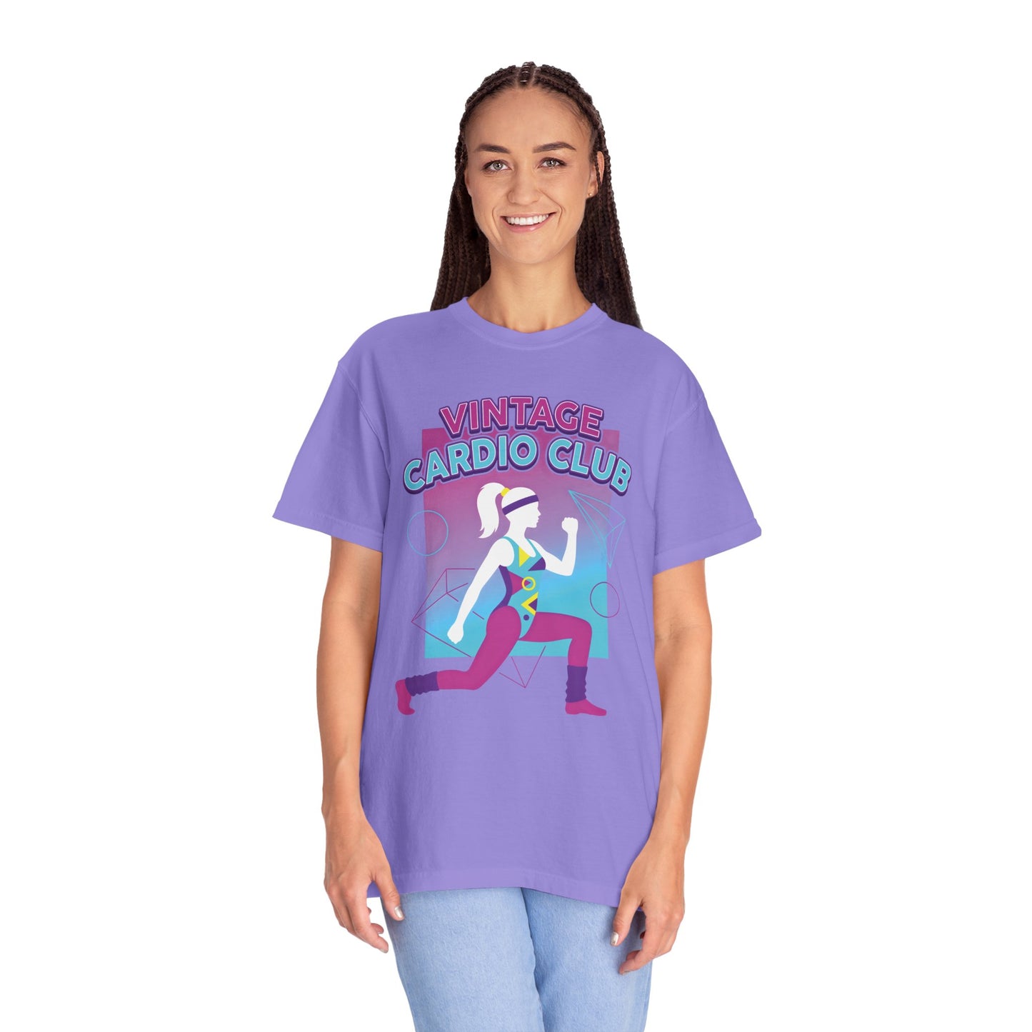 Vintage Cardio Club Retro 80s Lunge Graphic Tee | Workout Shirt Women