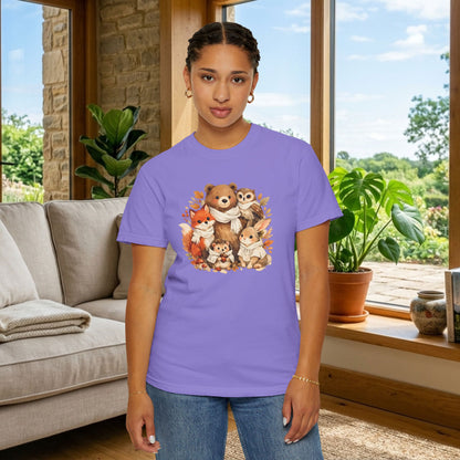 Woodland Friends Watercolor Tee | Forest Animal Gift Shirt | Wildlife Art | Nature Lover
