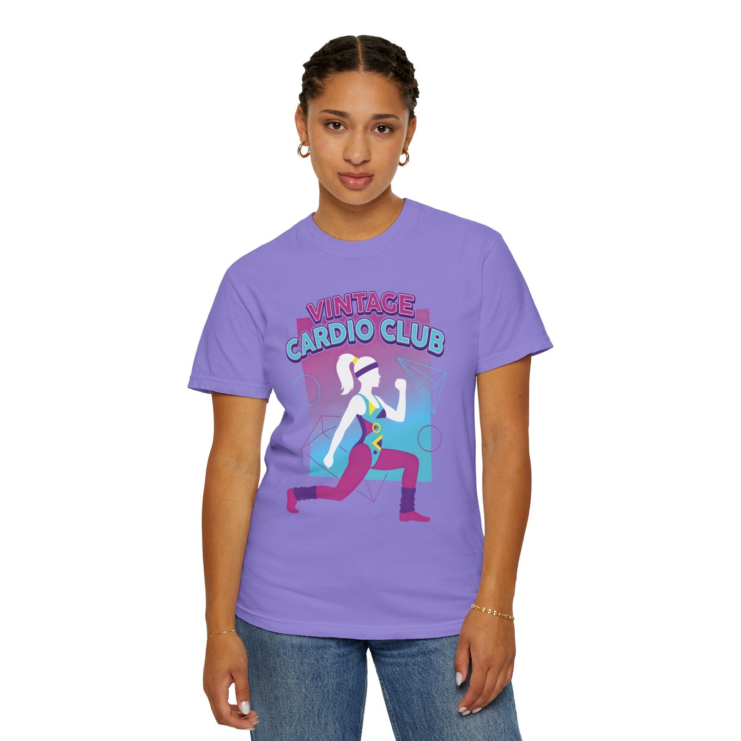 Vintage Cardio Club Retro 80s Lunge Graphic Tee | Workout Shirt Women