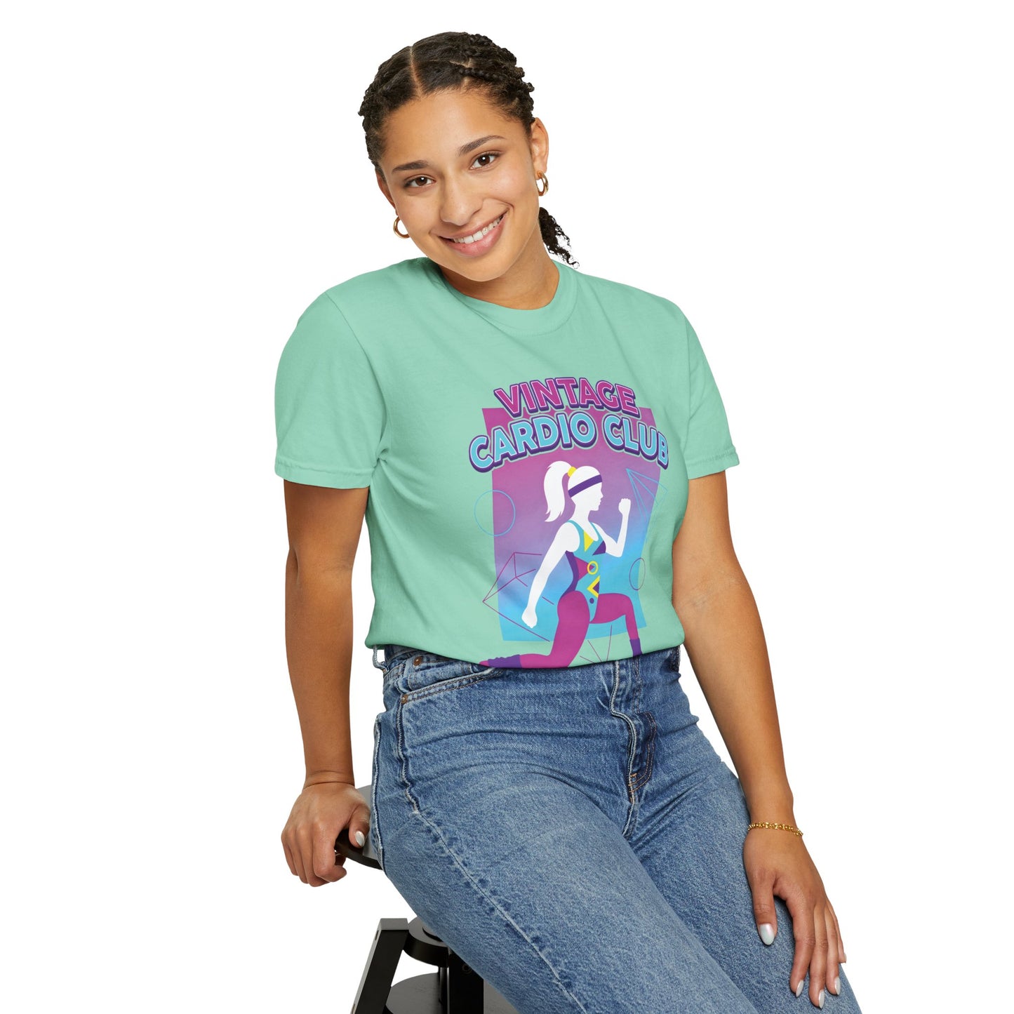 Vintage Cardio Club Retro 80s Lunge Graphic Tee | Workout Shirt Women