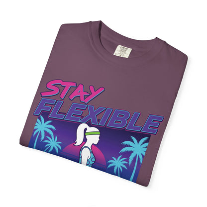 Stay Flexible Retro 80s Splits Aerobics Tee | Vintage Gym Shirt Women