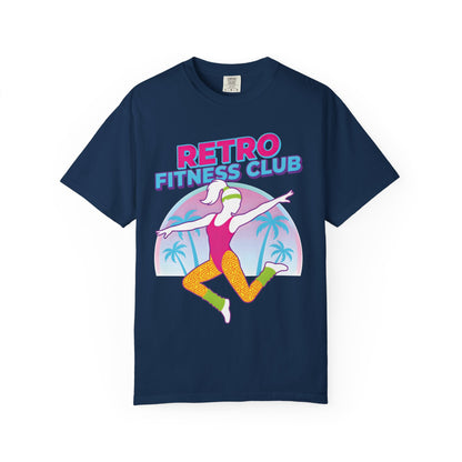 Retro Fitness Club 80s Aerobics Graphic Tee | Vintage Gym Shirt Women