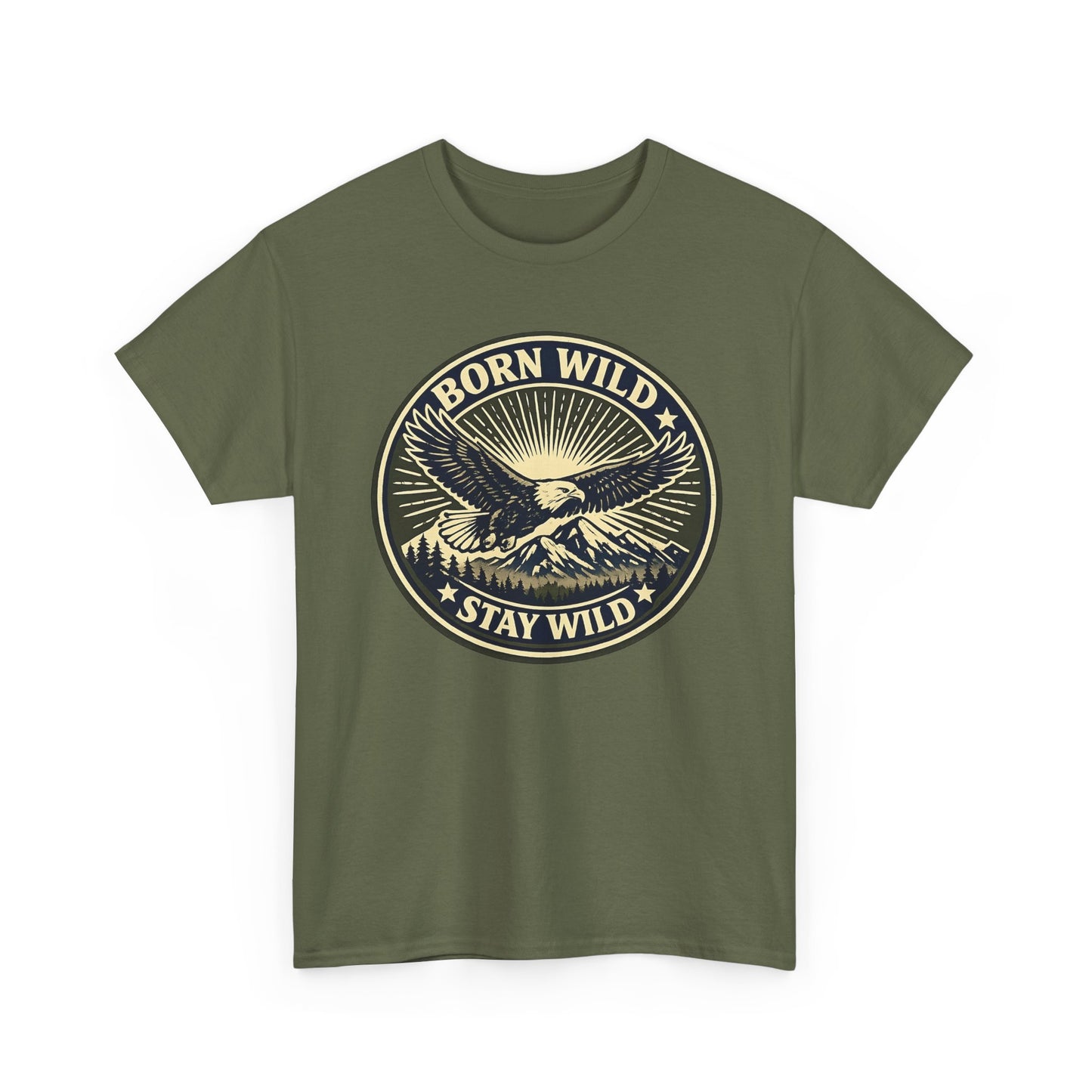 Eagle Ranger Patch Graphic Tee | Mid-Century Outdoor Shirt | Born Wild Stay Wild Unisex