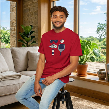 Pickleball Essentials Icon Tee Minimalist Pickler Sport Unisex Graphic Shirt