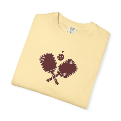 Pickleball Heart Icon Tee Pickler Love Minimalist Graphic Unisex Shirt
