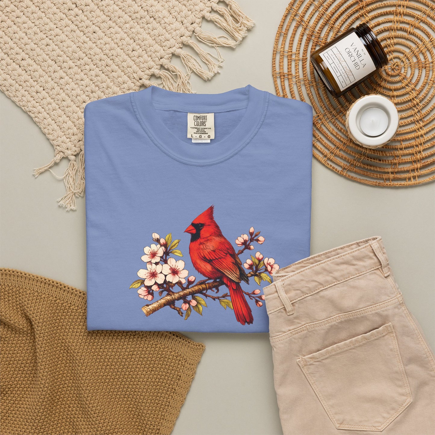 Cardinal Botanical Tee | Vintage Bird Art Shirt | Bird Watcher Gift