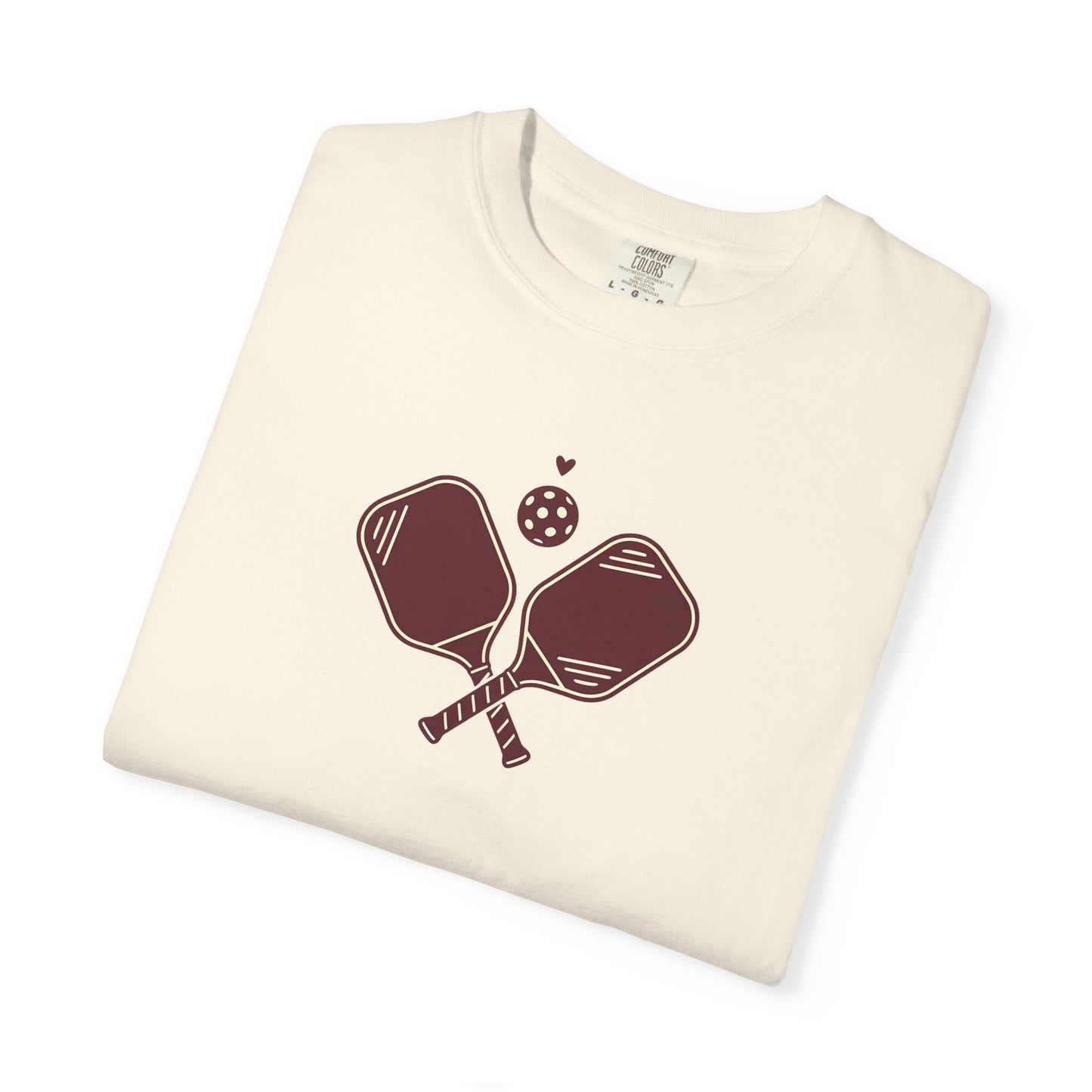 Pickleball Heart Icon Tee Pickler Love Minimalist Graphic Unisex Shirt