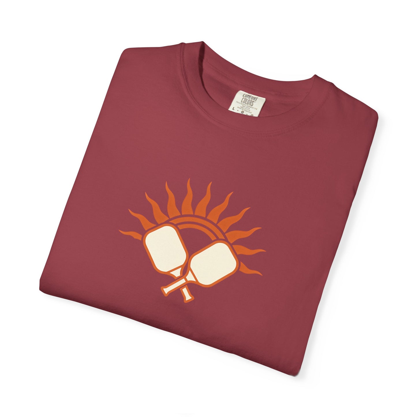 Pickleball Sun Badge Tee Pickler Vintage Minimalist Unisex Shirt