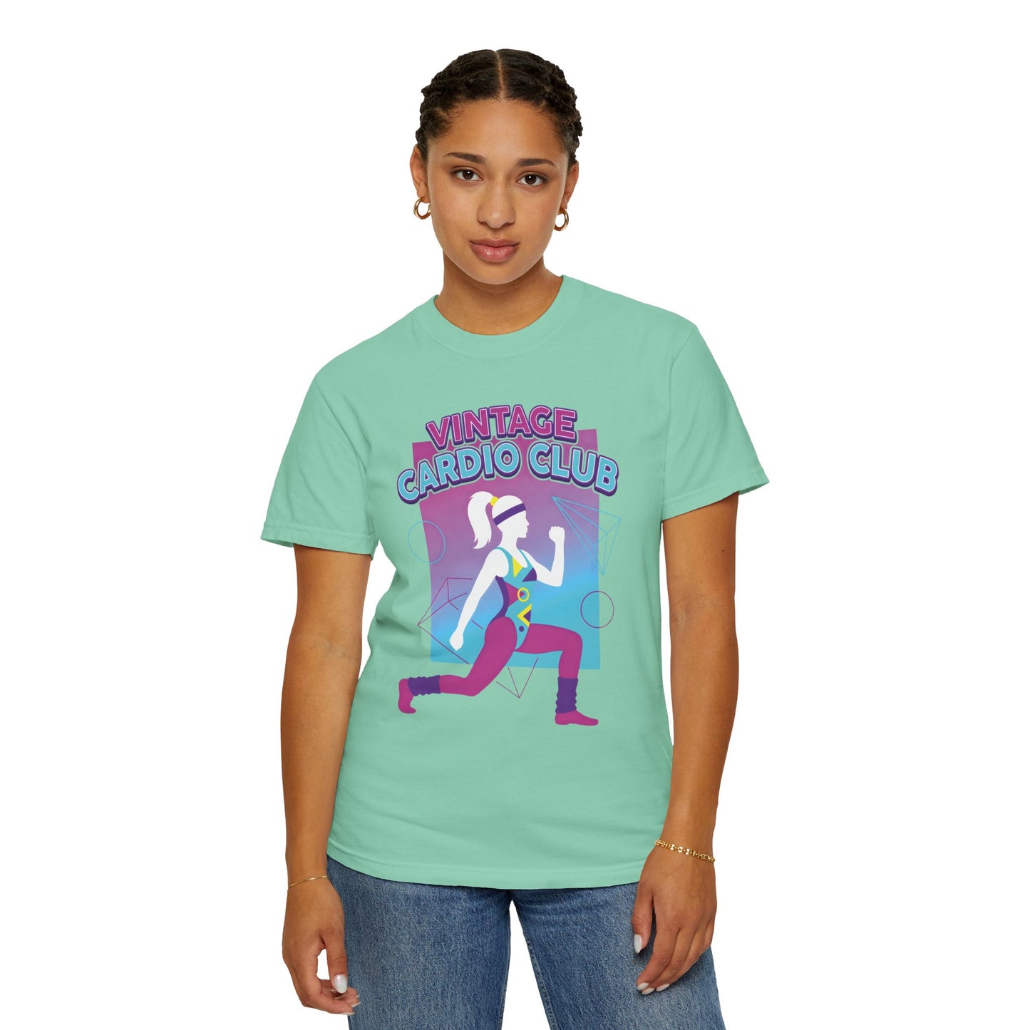 Vintage Cardio Club Retro 80s Lunge Graphic Tee | Workout Shirt Women