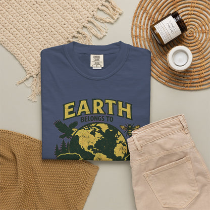 Earth Belongs to Everyone Earth Day Tee | Conservation Art Shirt | Wildlife Gift