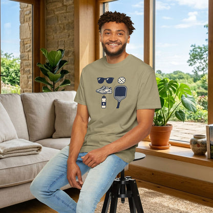 Pickleball Essentials Icon Tee Minimalist Pickler Sport Unisex Graphic Shirt