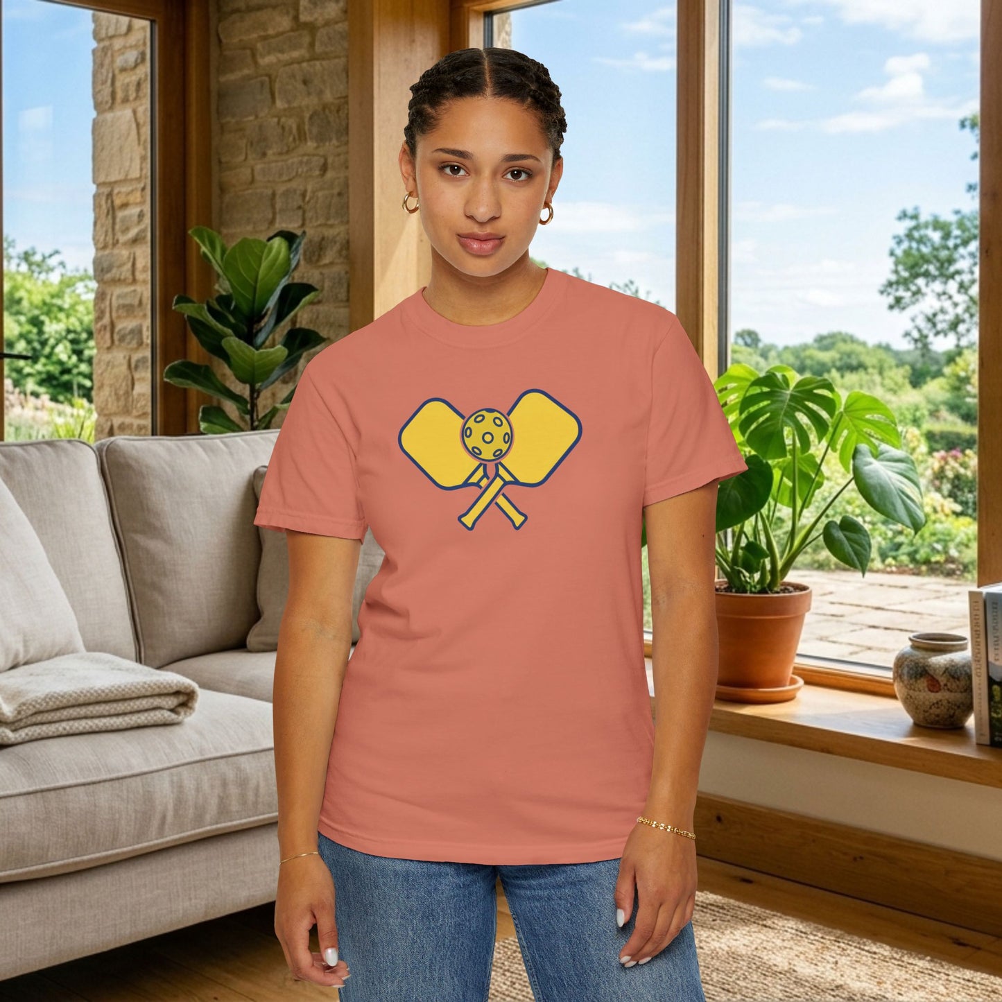 Pickleball Crossed Paddles Tee Pickler Minimalist Graphic Unisex Shirt