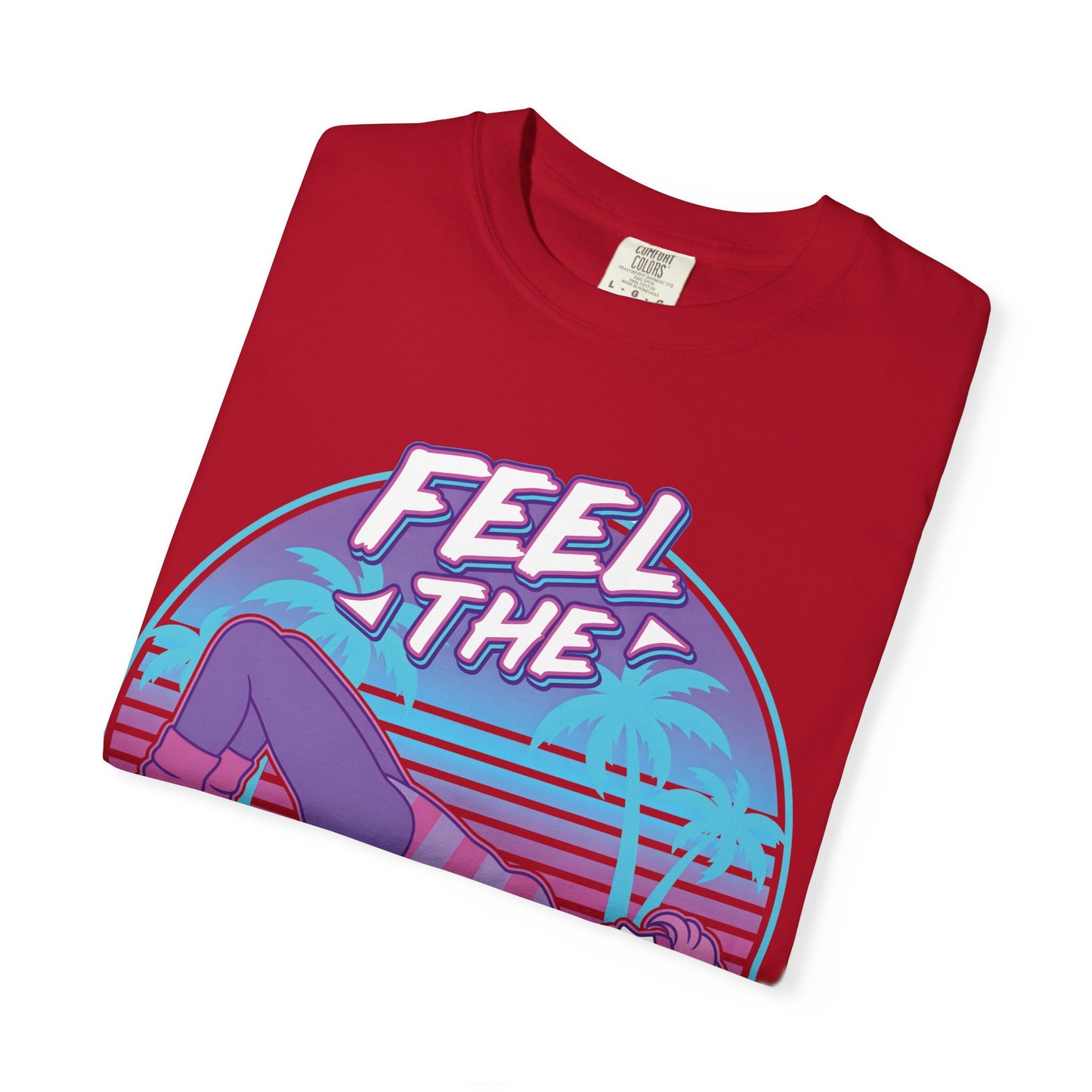 Feel the Burn Retro 80s Glute Thrust Pose Graphic Tee | Vintage Workout Shirt