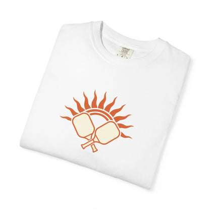 Pickleball Sun Badge Tee Pickler Vintage Minimalist Unisex Shirt