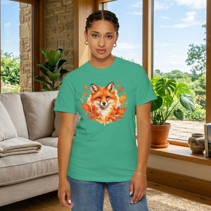 Watercolor Fox Graphic Tee | Autumn Wildlife Art Shirt | Nature Lover Gift | Unisex