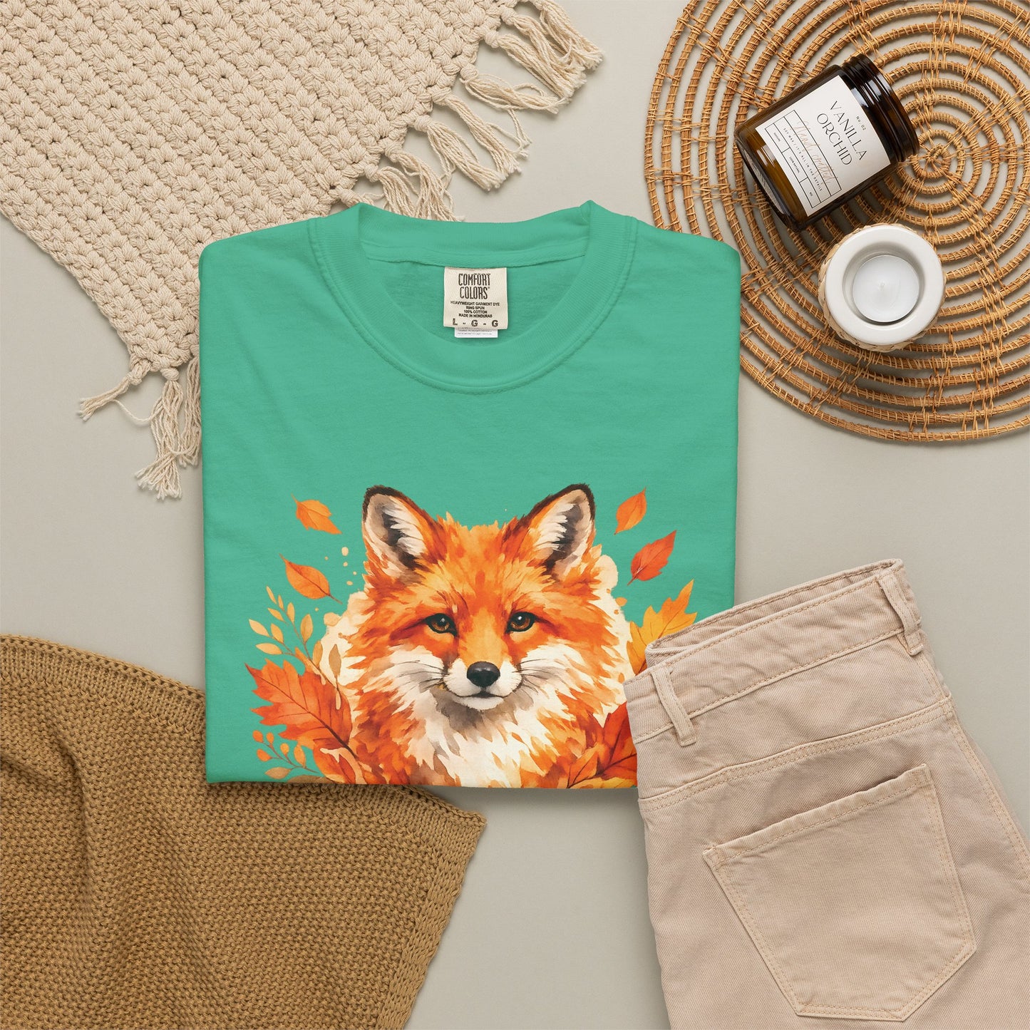 Watercolor Fox Graphic Tee | Autumn Wildlife Art Shirt | Nature Lover Gift | Unisex