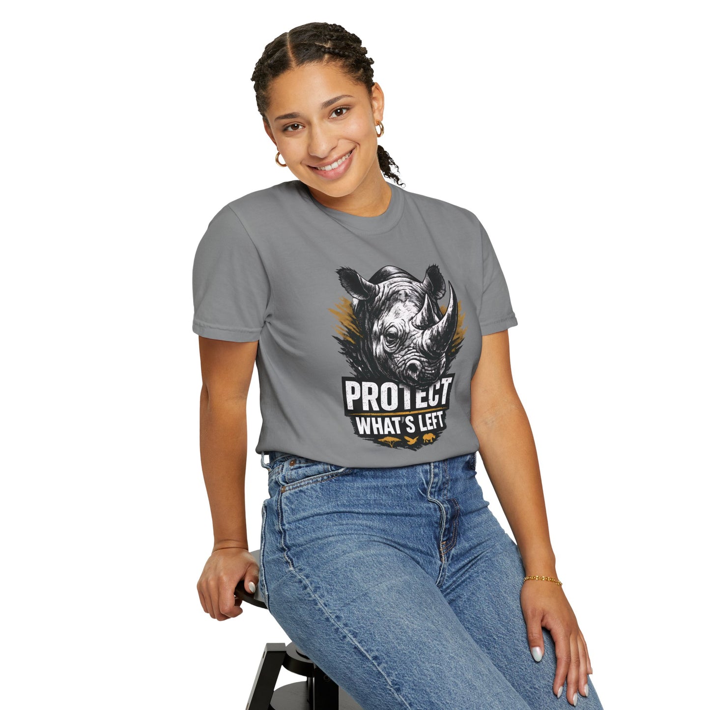 Black Rhino Conservation Tee | Protect What's Left | Endangered Species Shirt | Unisex