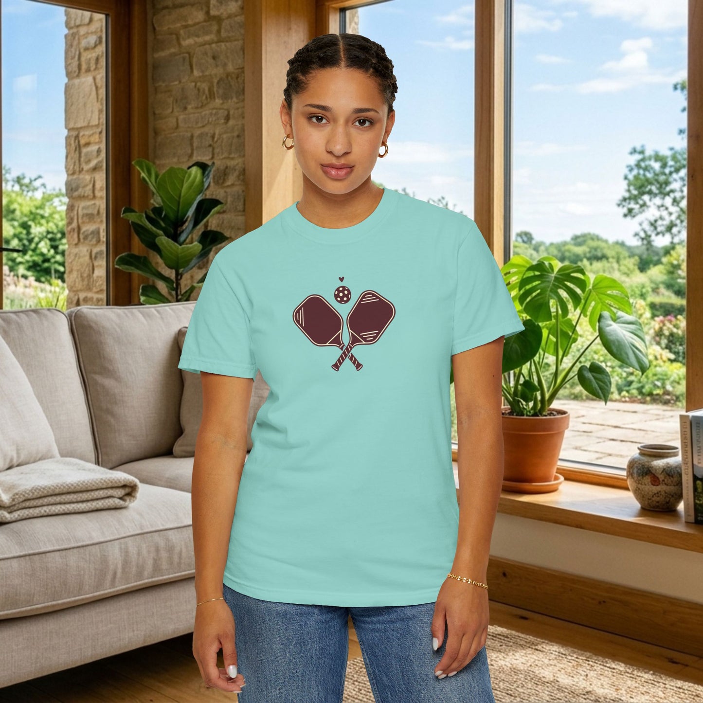 Pickleball Heart Icon Tee Pickler Love Minimalist Graphic Unisex Shirt