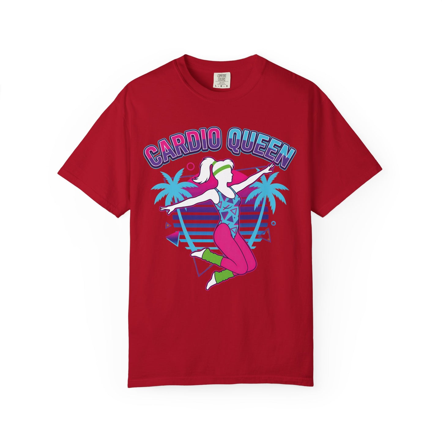 Cardio Queen Retro 80s Aerobics Graphic Tee | Vintage Workout Shirt Women