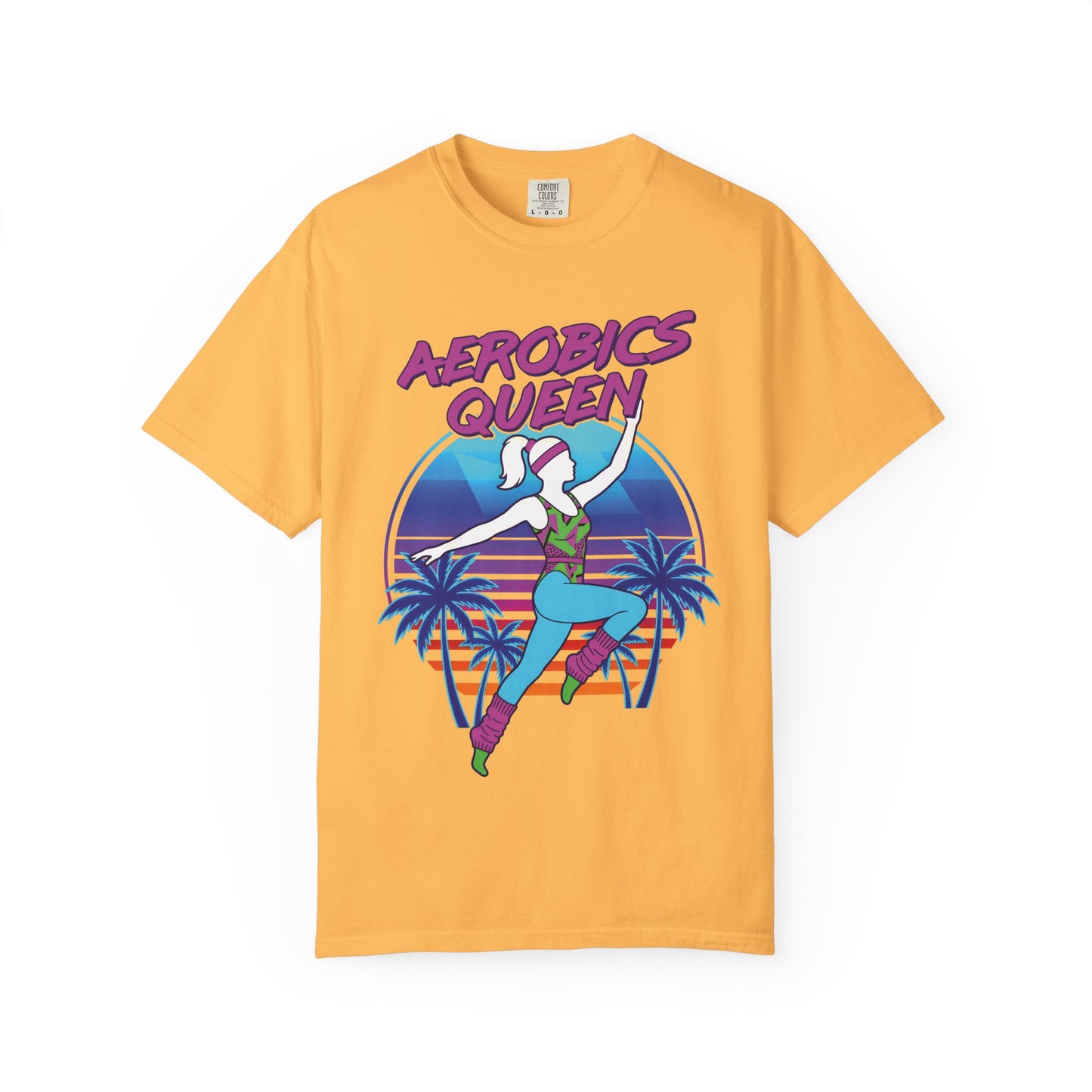 Aerobics Queen Retro 80s Dance Graphic Tee | Vintage Workout Shirt Women