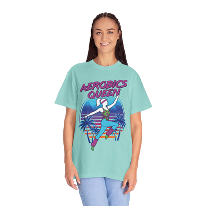 Aerobics Queen Retro 80s Dance Graphic Tee | Vintage Workout Shirt Women