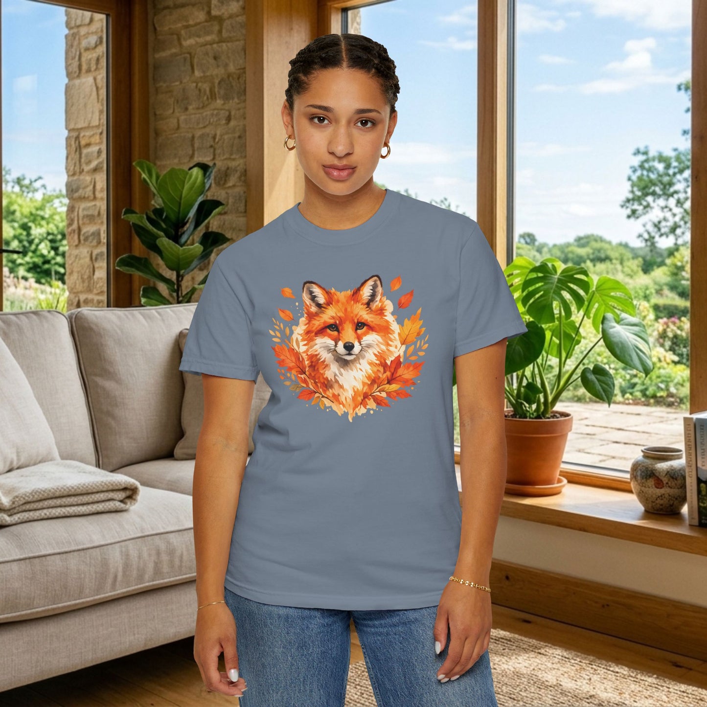 Watercolor Fox Graphic Tee | Autumn Wildlife Art Shirt | Nature Lover Gift | Unisex