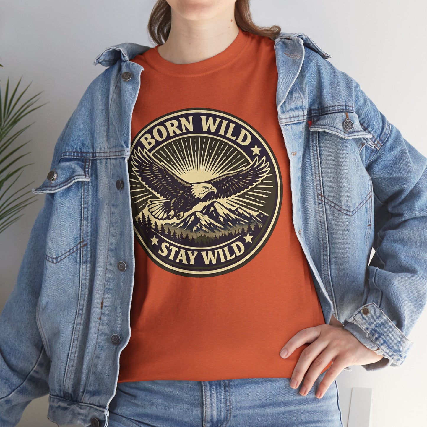 Eagle Ranger Patch Graphic Tee | Mid-Century Outdoor Shirt | Born Wild Stay Wild Unisex