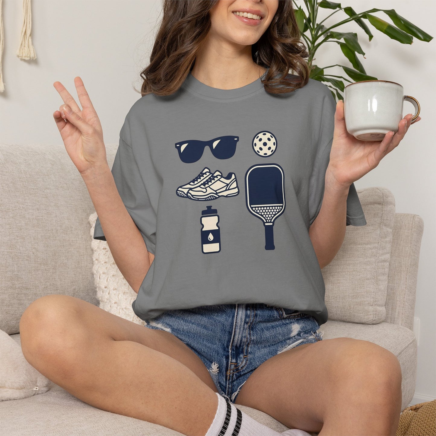 Pickleball Essentials Icon Tee Minimalist Pickler Sport Unisex Graphic Shirt