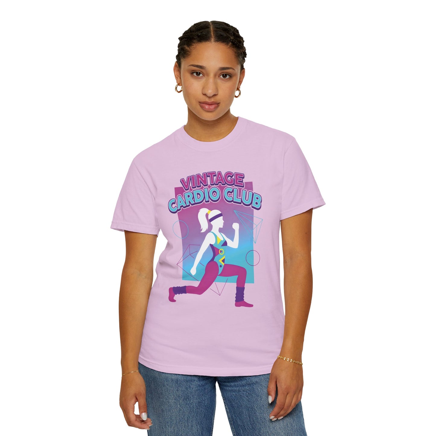 Vintage Cardio Club Retro 80s Lunge Graphic Tee | Workout Shirt Women