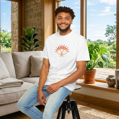 Pickleball Sun Badge Tee Pickler Vintage Minimalist Unisex Shirt