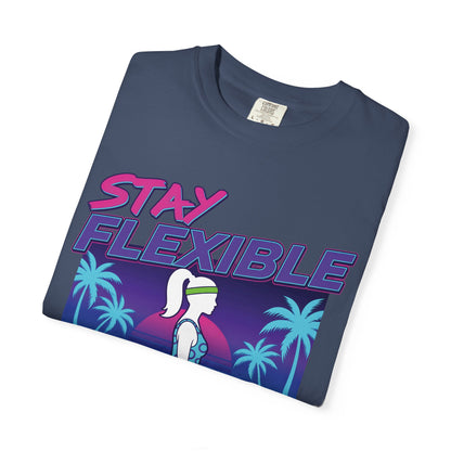 Stay Flexible Retro 80s Splits Aerobics Tee | Vintage Gym Shirt Women