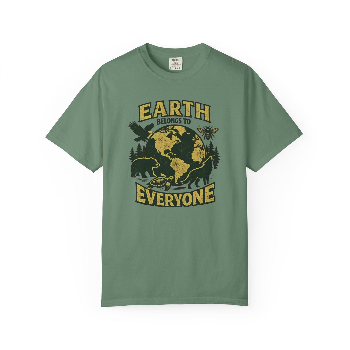 Earth Belongs to Everyone Earth Day Tee | Conservation Art Shirt | Wildlife Gift