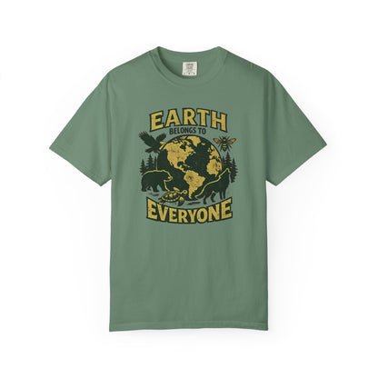 Earth Belongs to Everyone Earth Day Tee | Conservation Art Shirt | Wildlife Gift