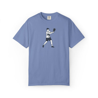 Pickleball Player Silhouette Tee Pickler Minimalist Men's Graphic Shirt