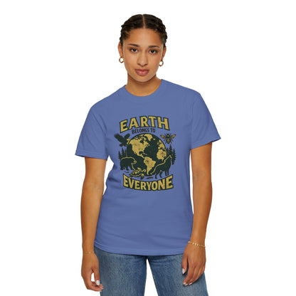Earth Belongs to Everyone Earth Day Tee | Conservation Art Shirt | Wildlife Gift