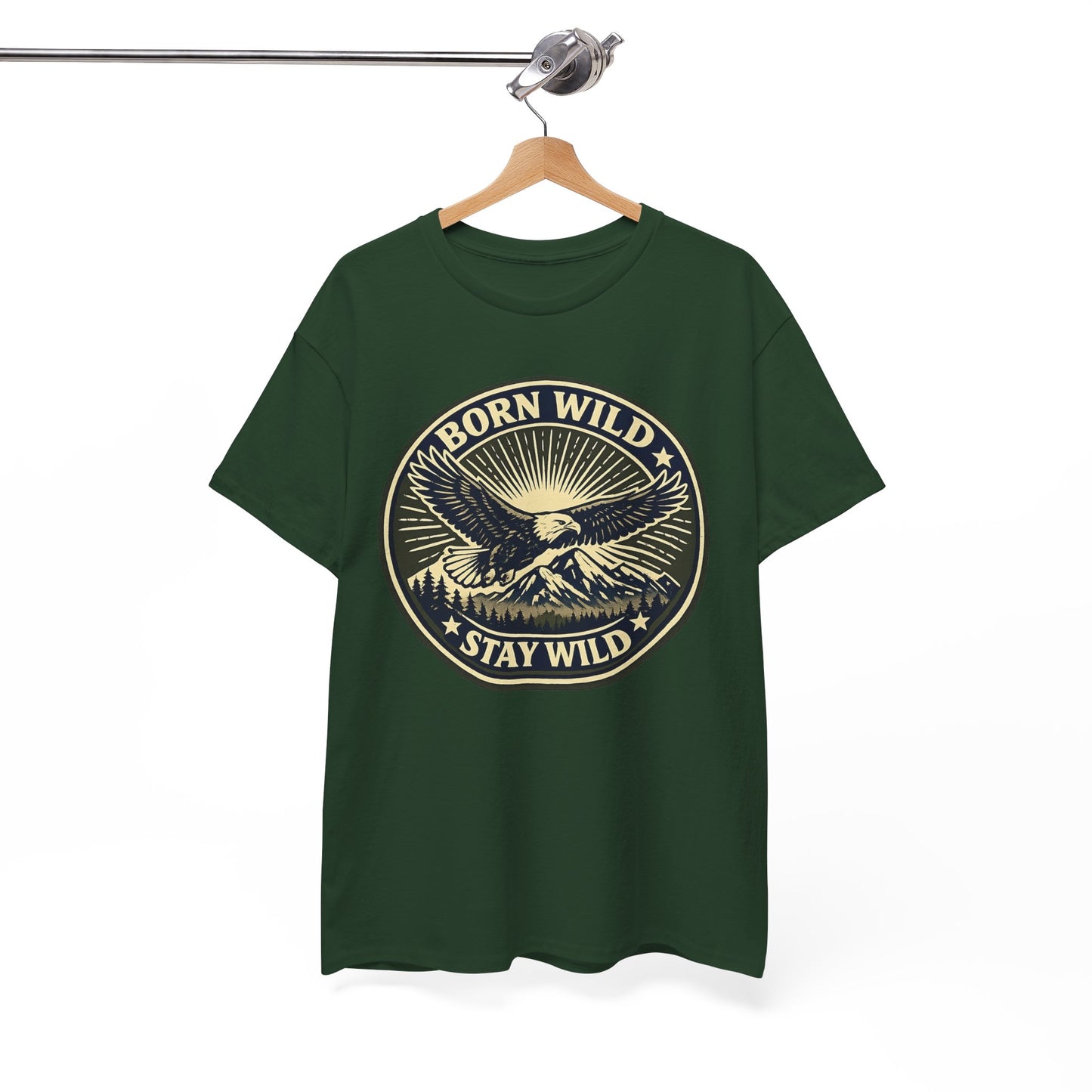 Eagle Ranger Patch Graphic Tee | Mid-Century Outdoor Shirt | Born Wild Stay Wild Unisex