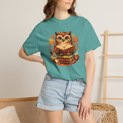 Wise Owl Watercolor Humor Tee | Book Lover Nature Shirt | Whimsical Wildlife Gift