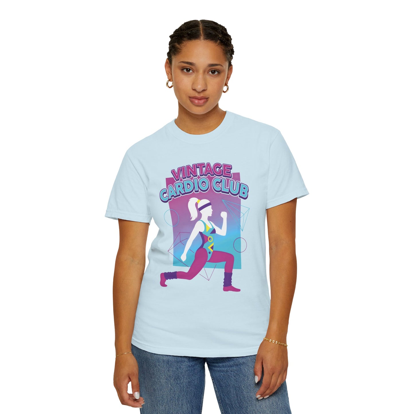 Vintage Cardio Club Retro 80s Lunge Graphic Tee | Workout Shirt Women