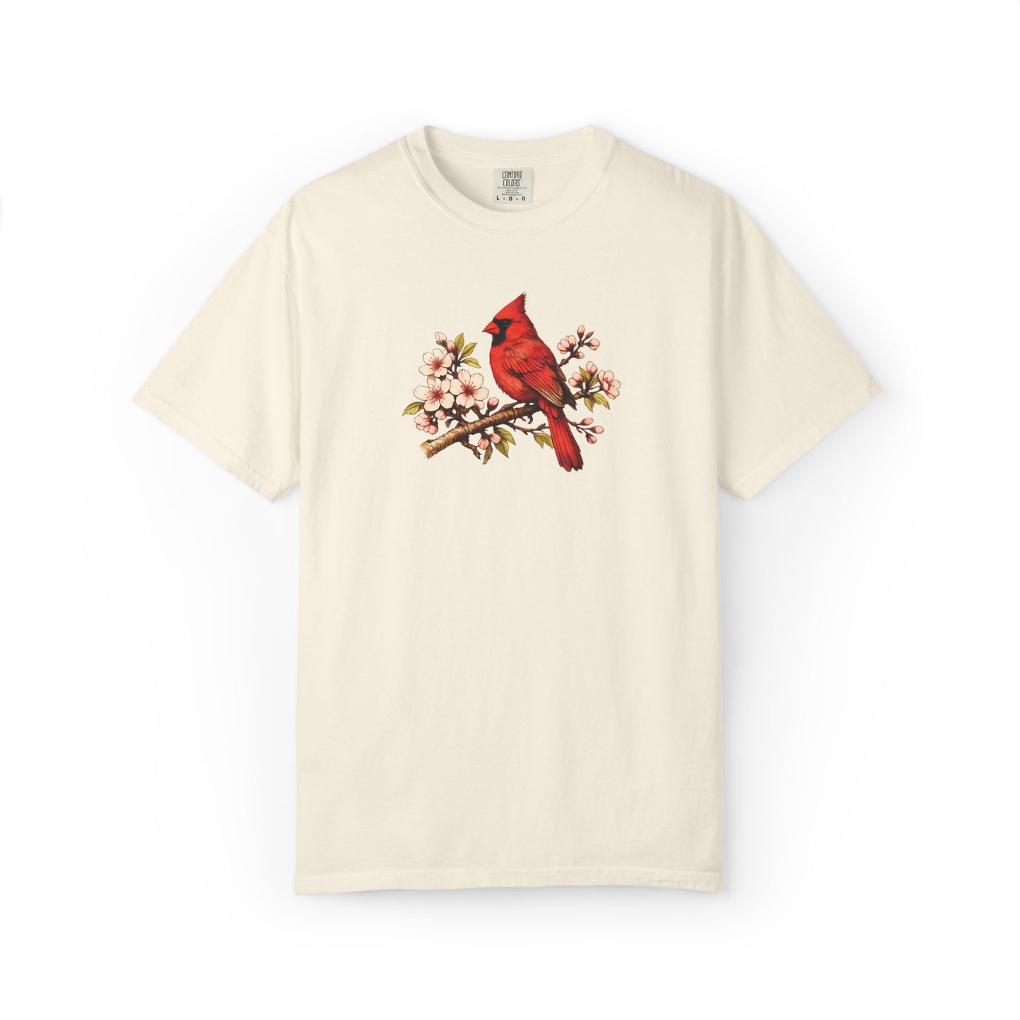 Cardinal Botanical Tee | Vintage Bird Art Shirt | Bird Watcher Gift