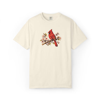 Cardinal Botanical Tee | Vintage Bird Art Shirt | Bird Watcher Gift