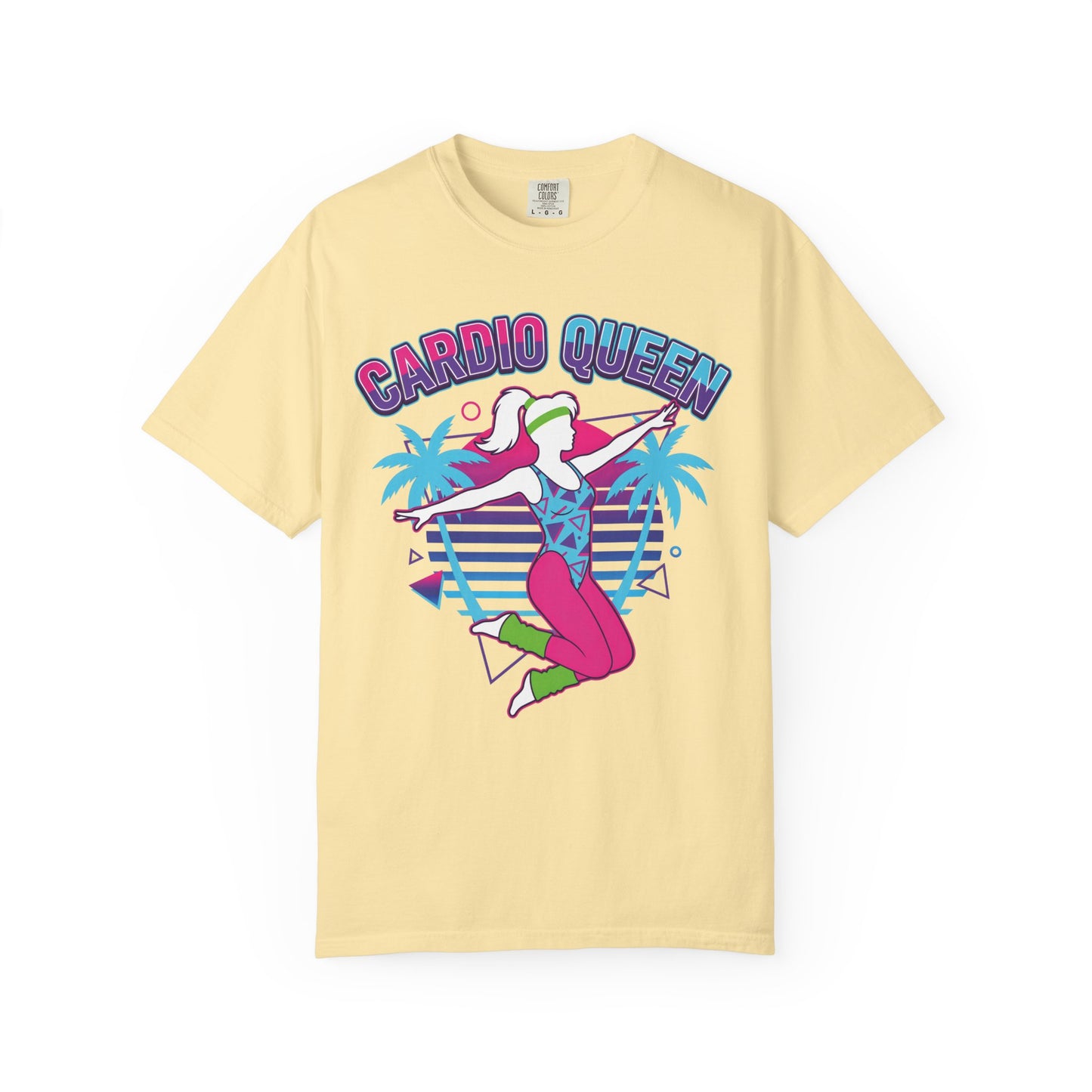 Cardio Queen Retro 80s Aerobics Graphic Tee | Vintage Workout Shirt Women